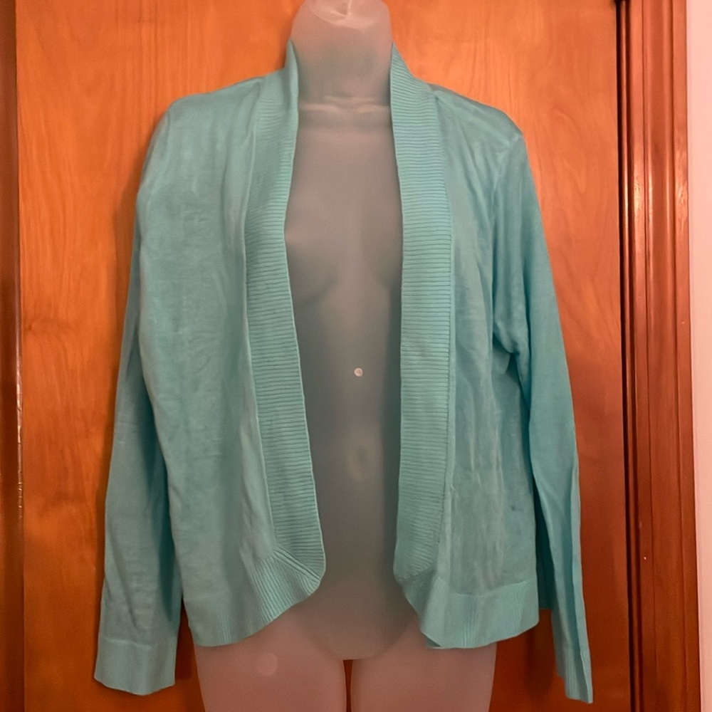 NWT baby blue lightweight spring open sweater.  Perfect for a cool spring day